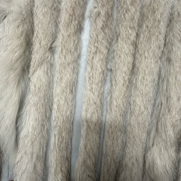 Vintage Blue/Silver Fox Fur Car Coat - Picture 4 of 11